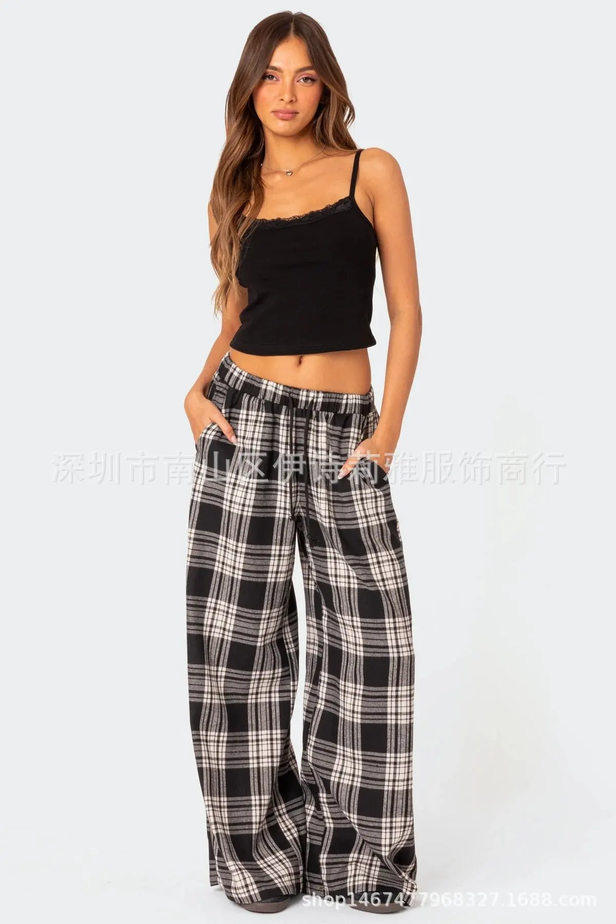 Plaid Pants for Women Casual Pajama Pants Elastic High Waist Slim Wide Leg Cute Pj Pants Pajama Bottoms Loungewear 
Plaid Pants for Women Casual Pajama Pants Elastic High Waist Slim Wide Leg Cute Pj Pants Pajama Bottoms Loungewear