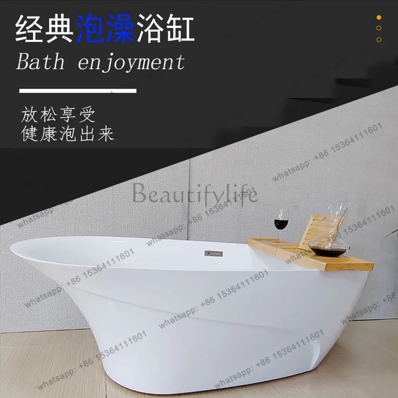 Hotel B & B project with acrylic simple thin edge seamless splicing modern independent bathtub
Hotel B & B project with acrylic simple thin edge seamless splicing modern independent bathtub
