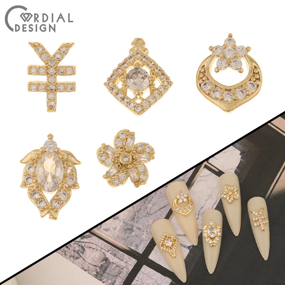 Cordial Design 50Pcs Genuine Gold Plating/Cubic Zircon/Multi Shapes/Jewelry Findings & Components/DIY Fingernail Accessories 
Cordial Design 50Pcs Genuine Gold Plating/Cubic Zircon/Multi Shapes/Jewelry Findings & Components/DIY Fingernail Accessories