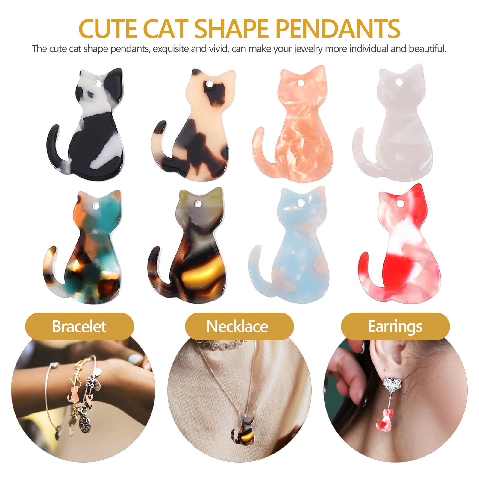 30pcs Diy Cat Charms Acrylic Pendants Necklace Bracelet Earrings Keychain Jewelry Accessories Craft Making Birthday Gift
30pcs Diy Cat Charms Acrylic Pendants Necklace Bracelet Earrings Keychain Jewelry Accessories Craft Making Birthday Gift