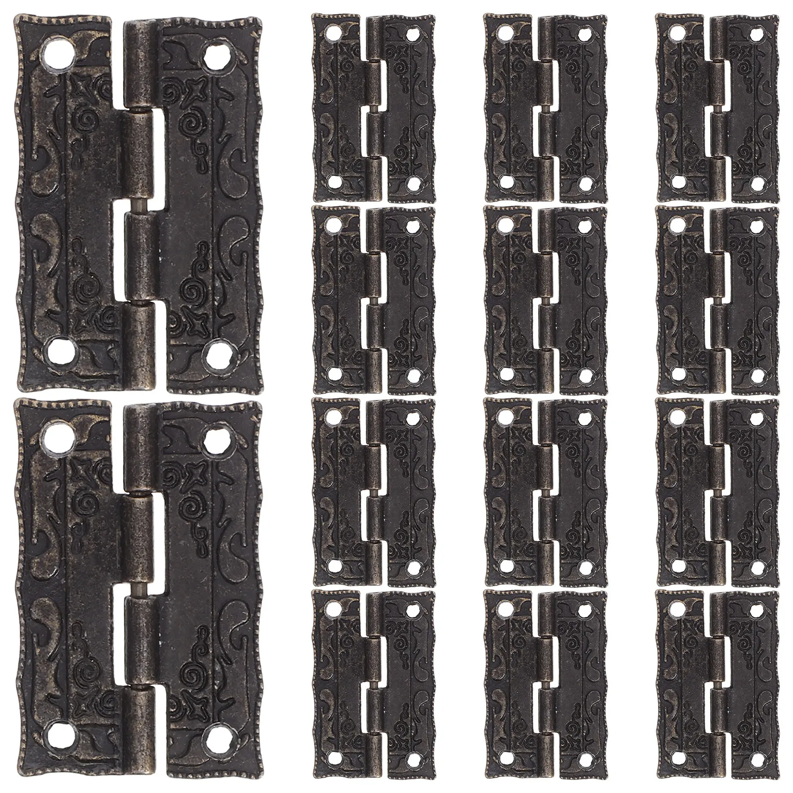 20Pcs Vintage Bronze Hinges for Jewelry Boxes Wooden Chests Tool Cabinets Retro Decorative Cabinet Door Hinges Small Folding
20Pcs Vintage Bronze Hinges for Jewelry Boxes Wooden Chests Tool Cabinets Retro Decorative Cabinet Door Hinges Small Folding