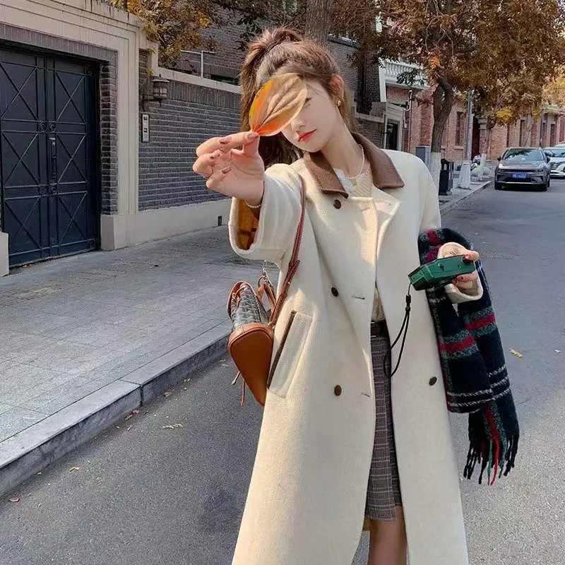 Woolen Coats Women Double Breasted Lapel Fashionable Commuting Solid Color Plus Size Jacket 2024 Autumn Winter Outwear
Woolen Coats Women Double Breasted Lapel Fashionable Commuting Solid Color Plus Size Jacket 2024 Autumn Winter Outwear