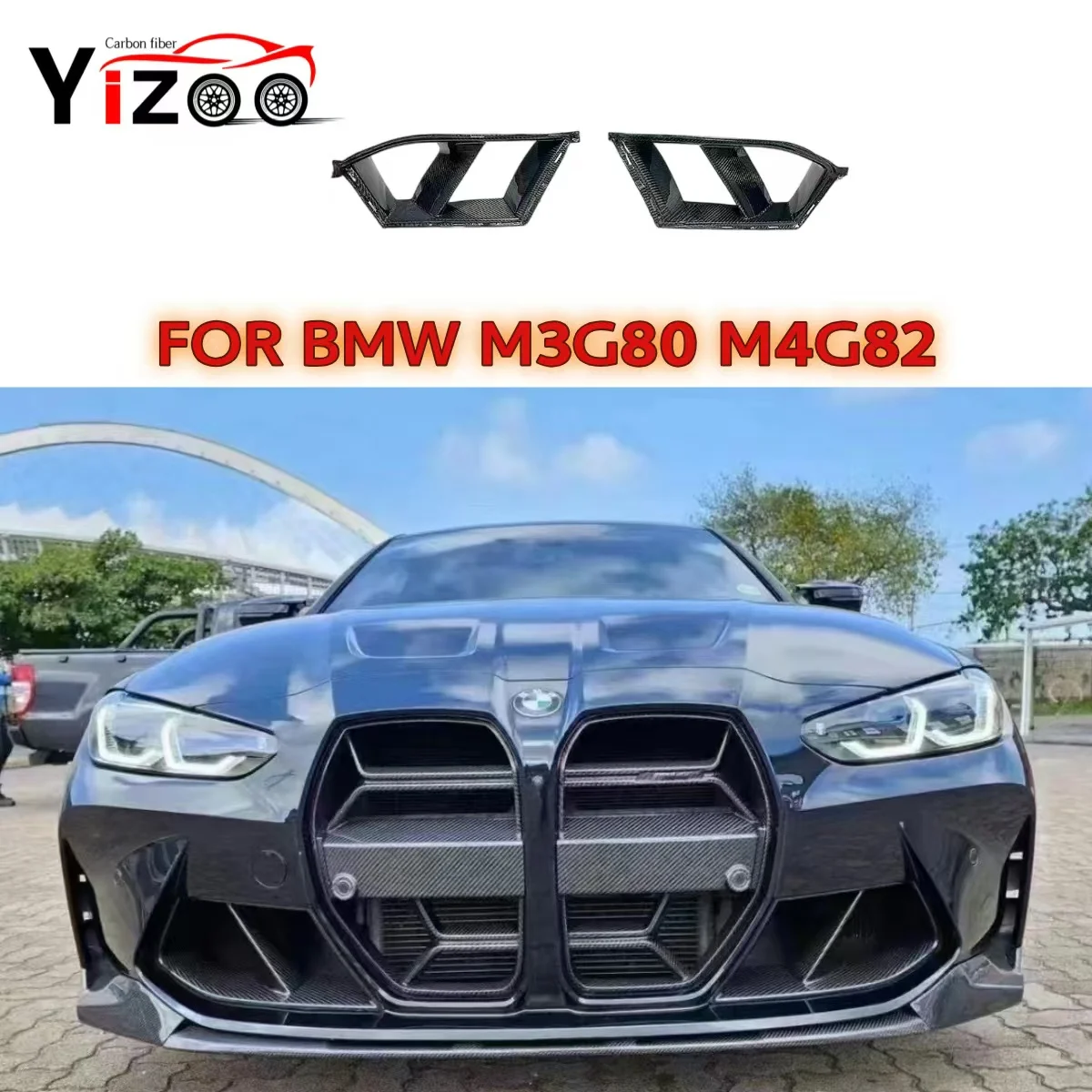 Front Bumper Side Air Vent Trim For BMW M3 M4 Series G80 G82 G83 M3 M4 2021 2022 MP Style Fog Lamp Grill Cover Car Accessories
Front Bumper Side Air Vent Trim For BMW M3 M4 Series G80 G82 G83 M3 M4 2021 2022 MP Style Fog Lamp Grill Cover Car Accessories