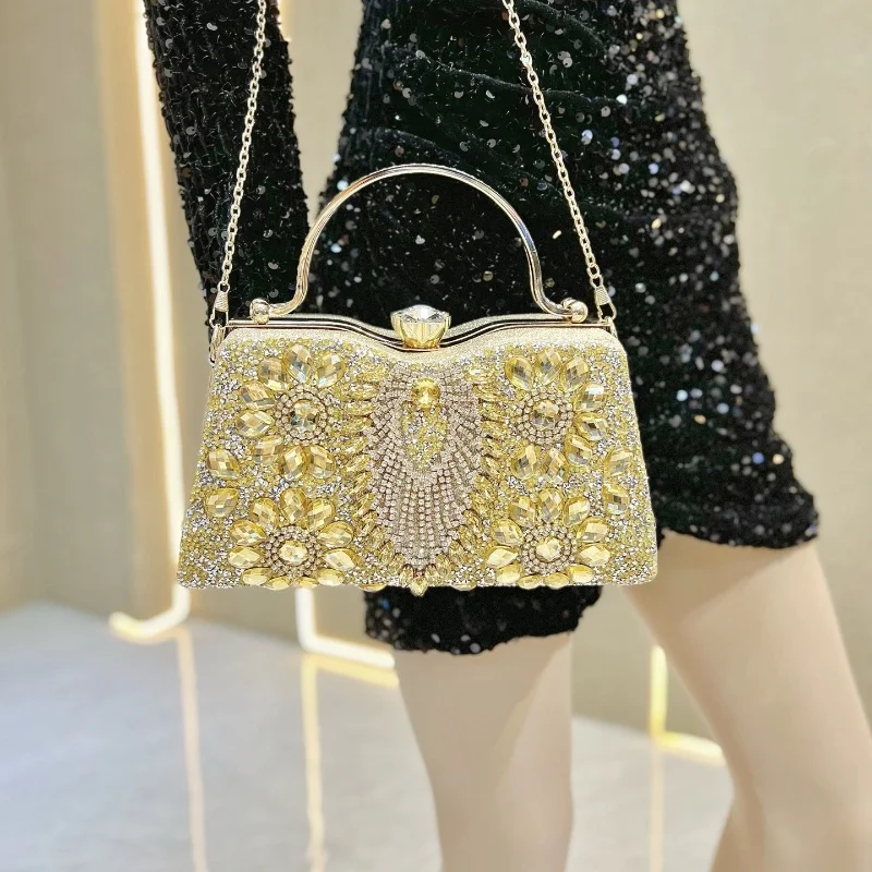 Wedding Party Female Crossbody Bags Prom Clutch Handbags Women Luxurious Inlaid with Rhinestone Shoulder Bags
Wedding Party Female Crossbody Bags Prom Clutch Handbags Women Luxurious Inlaid with Rhinestone Shoulder Bags