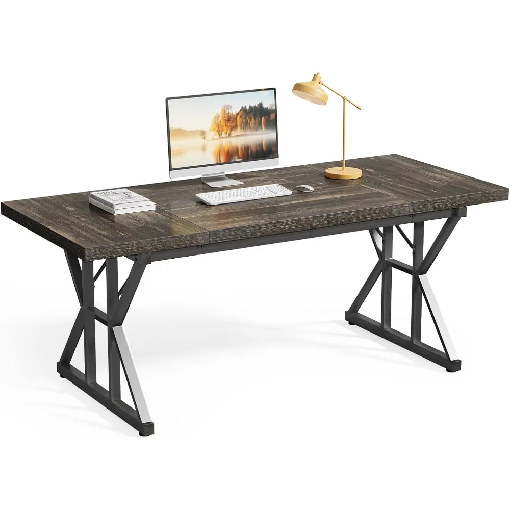 70.8-Inch Large Executive Desk, Extra Long Computer Office Desk Workstation, Modern Simple Style Laptop Table, Sturdy Wooden Wr
70.8-Inch Large Executive Desk, Extra Long Computer Office Desk Workstation, Modern Simple Style Laptop Table, Sturdy Wooden Wr