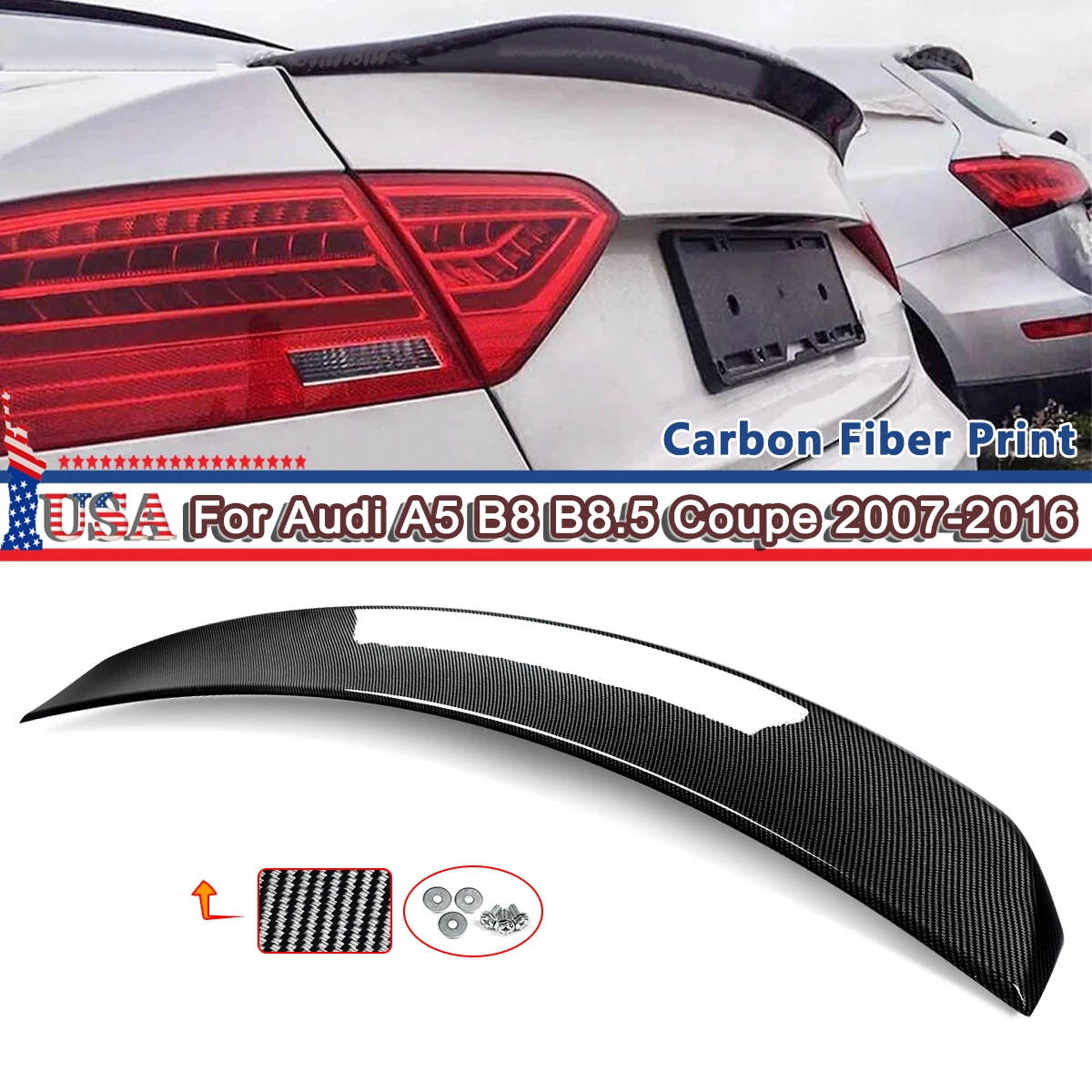 Carbon Fiber Look Rear Trunk Lip Spolier Roof Wing For Audi A5 B8 B8.5 2Door Coupe 2008 2009 2010 2011 2012 2013 2014 2015 2016
Carbon Fiber Look Rear Trunk Lip Spolier Roof Wing For Audi A5 B8 B8.5 2Door Coupe 2008 2009 2010 2011 2012 2013 2014 2015 2016
