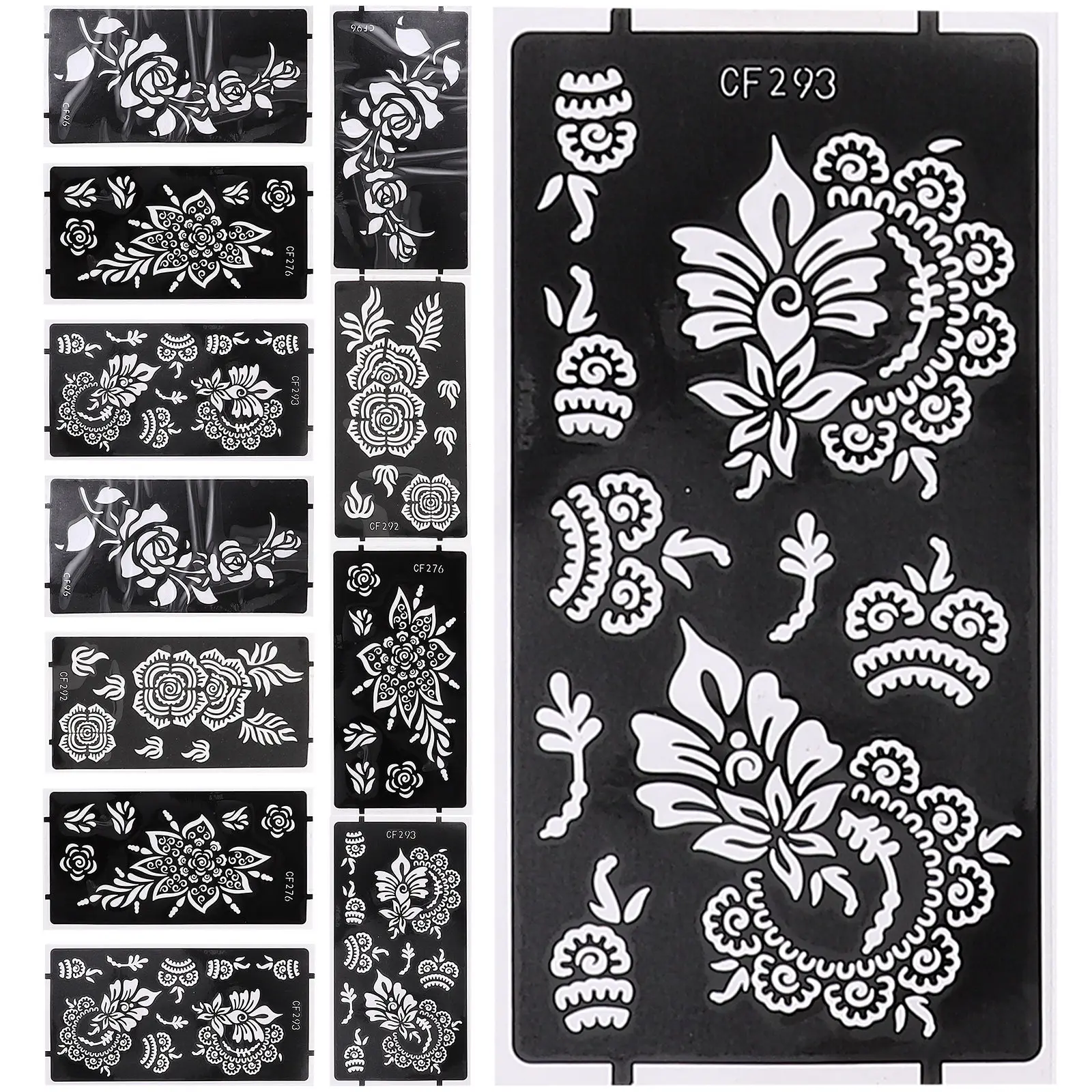 12 Sheets Temporary Tattoos Stencils Decorative Body Hollow Template Painting Templates for Adults
12 Sheets Temporary Tattoos Stencils Decorative Body Hollow Template Painting Templates for Adults