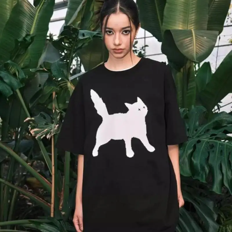 Tawaaiw Streetwear Print Cat T Shirt Women Clothes Short Sleeve Korean Fashion Loose 2024 Summer Tops Y2k Tee Shirt Femme Chic
Tawaaiw Streetwear Print Cat T Shirt Women Clothes Short Sleeve Korean Fashion Loose 2024 Summer Tops Y2k Tee Shirt Femme Chic