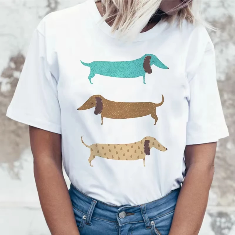 Funny Summer Clothes Dachshund Printed Woman t-shirts Christmas Dogs O-neck Casual Harajuku Kawaii Pattern Women's Clothing Tees
Funny Summer Clothes Dachshund Printed Woman t-shirts Christmas Dogs O-neck Casual Harajuku Kawaii Pattern Women's Clothing Tees