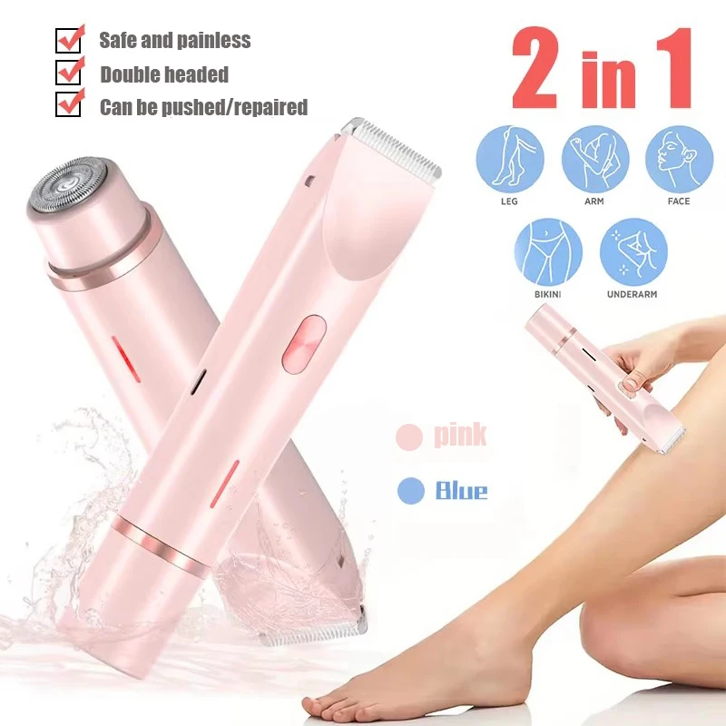 2 in 1Electric Razor Woman Shaver Painless Mustache Epilator Leg Bikini Body Hair Trimmer for Women Facial Epilator Hair Remover
2 in 1Electric Razor Woman Shaver Painless Mustache Epilator Leg Bikini Body Hair Trimmer for Women Facial Epilator Hair Remover