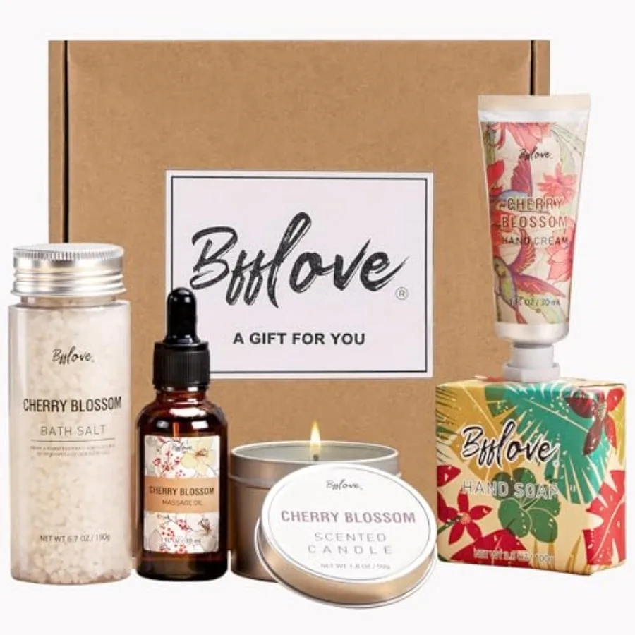 BFFLOVE Gift Set for Women - 5pcs Spa Gifts for Women, Birthday, Anniversary, Mother's Day Gifts for Her with Massage Oil, Scen
BFFLOVE Gift Set for Women - 5pcs Spa Gifts for Women, Birthday, Anniversary, Mother's Day Gifts for Her with Massage Oil, Scen