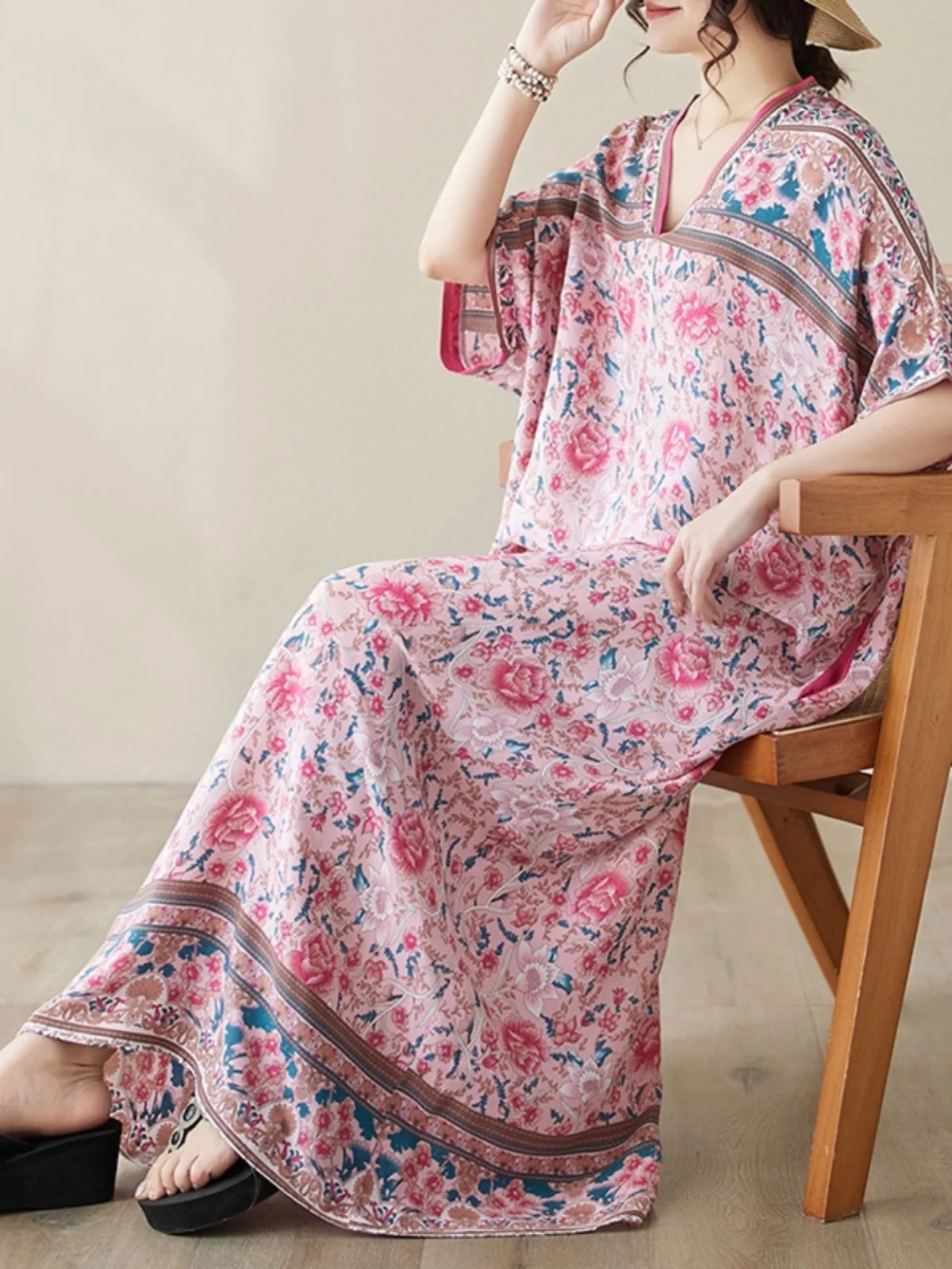 Летняя шелковая свободная длинная пляжная юбка V-Ne Vaion Sle, тонкая женская юбка большого размера Dr с цветочным принтом трапециевидной формы миди Dr 
Летняя шелковая свободная длинная пляжная юбка V-Ne Vaion Sle, тонкая женская юбка большого размера Dr с цветочным принтом трапециевидной формы миди Dr