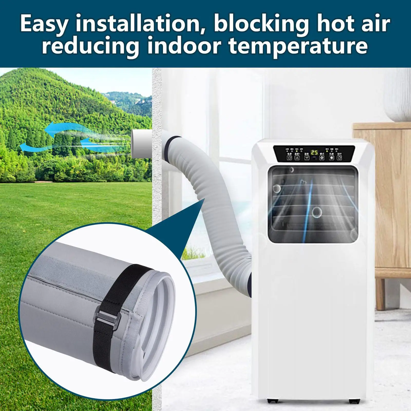 Портативный кондиционер, крышка шланга, изоляционный рукав для шланга переменного тока, уменьшение тепла, многоразовая трубка, подушка, аксессуары для вентиляционных отверстий
Портативный кондиционер, крышка шланга, изоляционный рукав для шланга переменного тока, уменьшение тепла, многоразовая трубка, подушка, аксессуары для вентиляционных отверстий