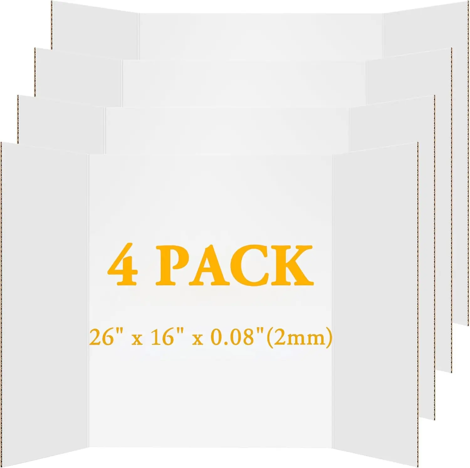4 Pcs Trifold Poster Board 26x16 Inches White Corrugated Presentation Boards for Science Fair School Projects
4 Pcs Trifold Poster Board 26x16 Inches White Corrugated Presentation Boards for Science Fair School Projects