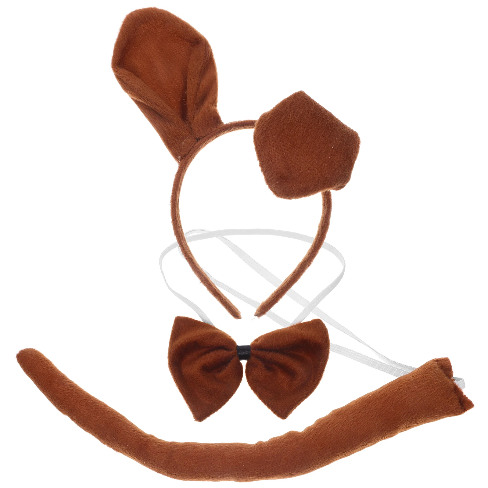 3 pcs Animal Costume Set Headband Bowtie Tail Kit Cartoon Party Favors Cosplay Decor Brown Stretchy Durable Photo
3 pcs Animal Costume Set Headband Bowtie Tail Kit Cartoon Party Favors Cosplay Decor Brown Stretchy Durable Photo