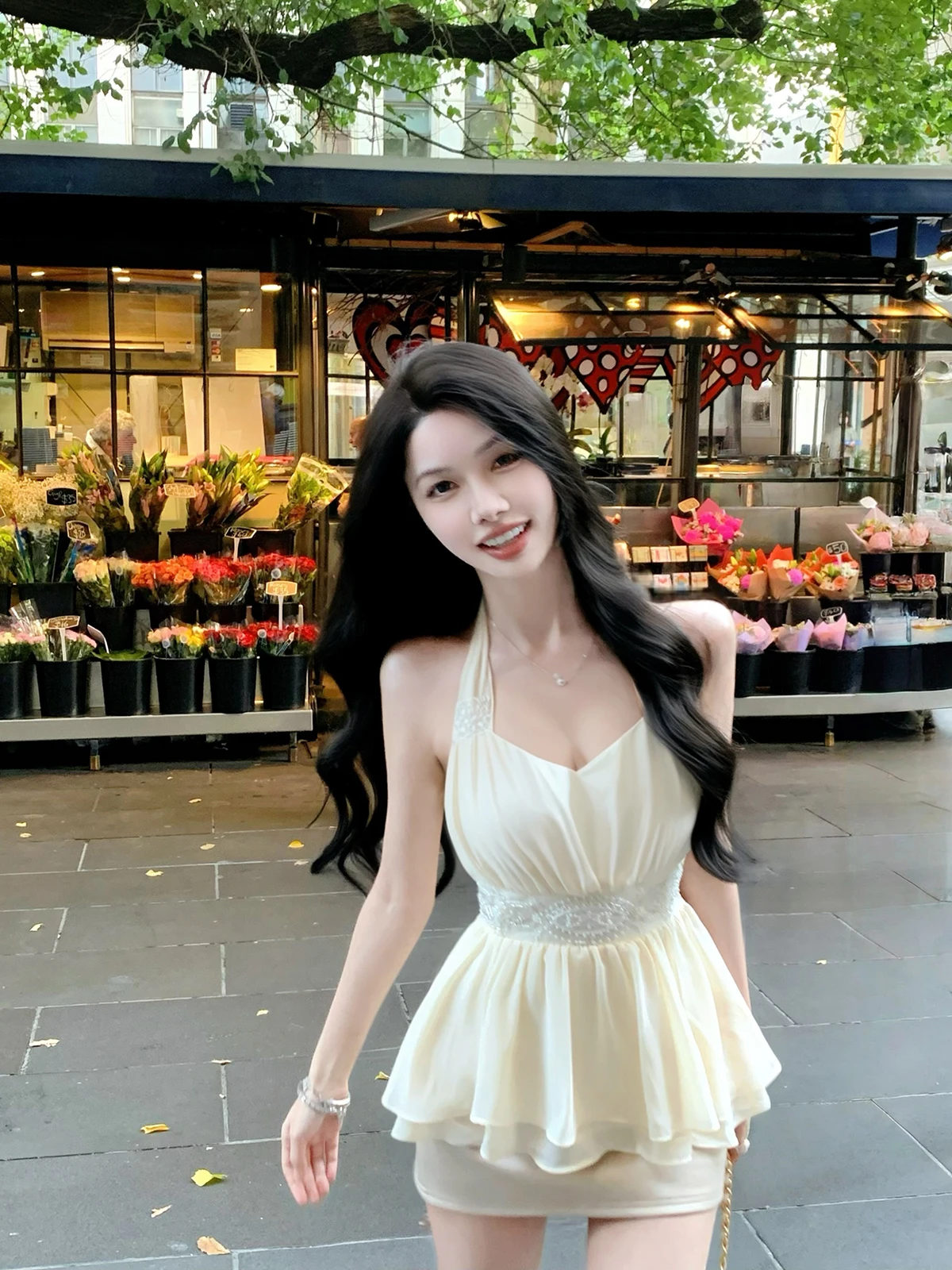 Spring Fashion JustQin White Pear 2026 New Style Women's Slim Fit Sexy Chiffon Top Waist Cinched Neck Hanging Short Sleeveless
Spring Fashion JustQin White Pear 2026 New Style Women's Slim Fit Sexy Chiffon Top Waist Cinched Neck Hanging Short Sleeveless