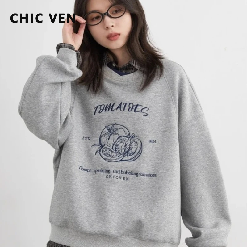 Женские толстовки CHIC VEN, корейские повседневные пуловеры с контрастной вышивкой, модная женская свободная уличная одежда, осень-зима 2025
Женские толстовки CHIC VEN, корейские повседневные пуловеры с контрастной вышивкой, модная женская свободная уличная одежда, осень-зима 2025
