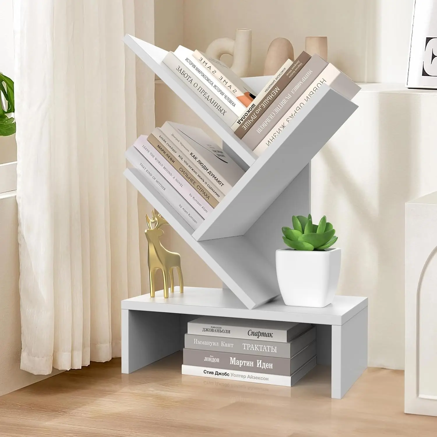 Small Bookcase with Drawer – Compact Book Holder for Small Spaces, White Small Book Shelf for Office, CDs, and Decorati
Small Bookcase with Drawer – Compact Book Holder for Small Spaces, White Small Book Shelf for Office, CDs, and Decorati
