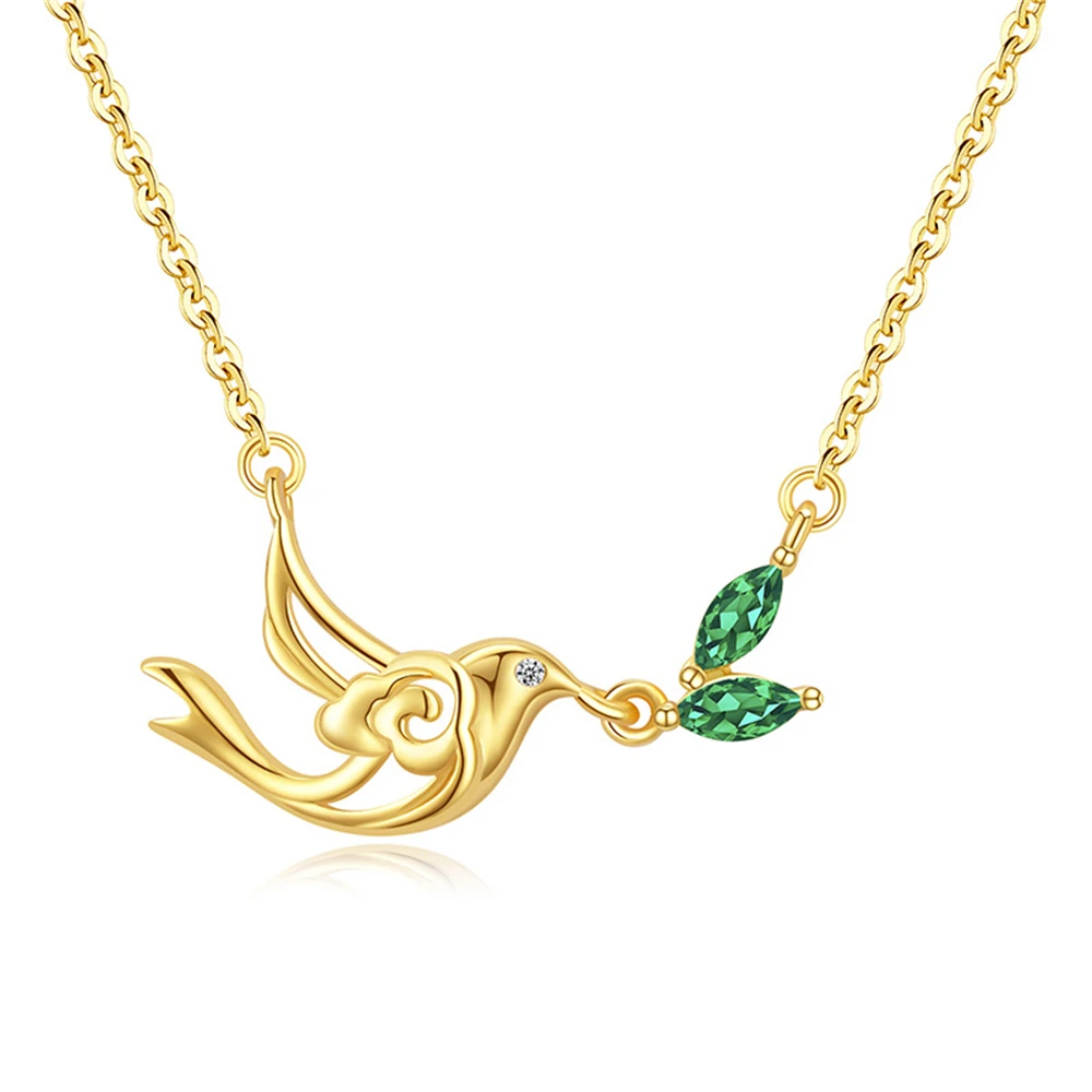 S925 Sterling Silver Swallow Gold Plated Necklace Women's Niche Designed High-End Diamond Inlaid Pendant Accessory
S925 Sterling Silver Swallow Gold Plated Necklace Women's Niche Designed High-End Diamond Inlaid Pendant Accessory