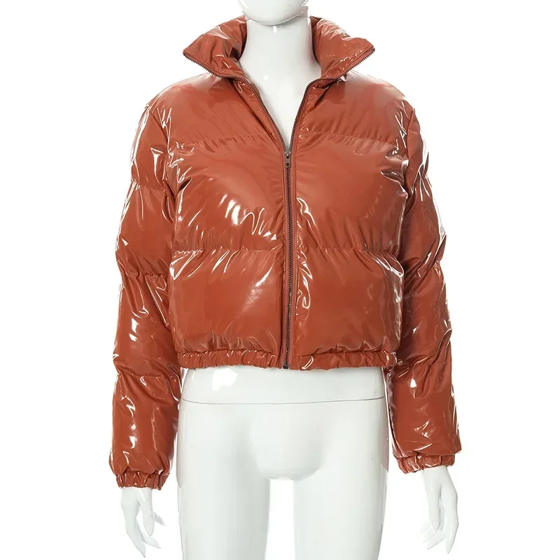 Winter New Fashion Women's Solid Color Zipper Mirror Leather Warm Padded Jacket Women Winter Coat
Winter New Fashion Women's Solid Color Zipper Mirror Leather Warm Padded Jacket Women Winter Coat