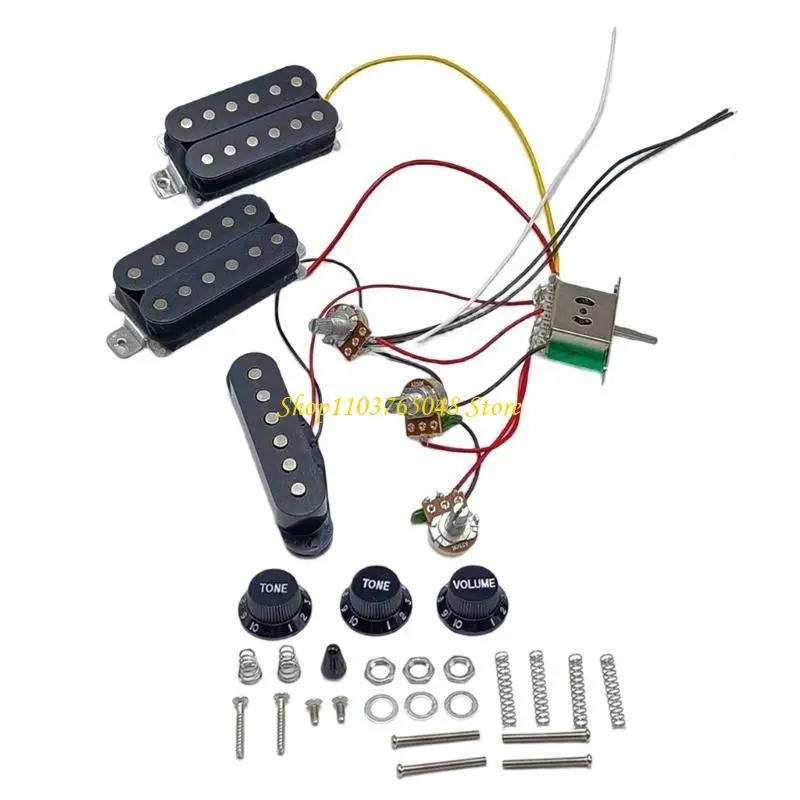 R53E Guitar Pickup Set with 5 Way Converter for Professional Sound on Electric Guitar
R53E Guitar Pickup Set with 5 Way Converter for Professional Sound on Electric Guitar