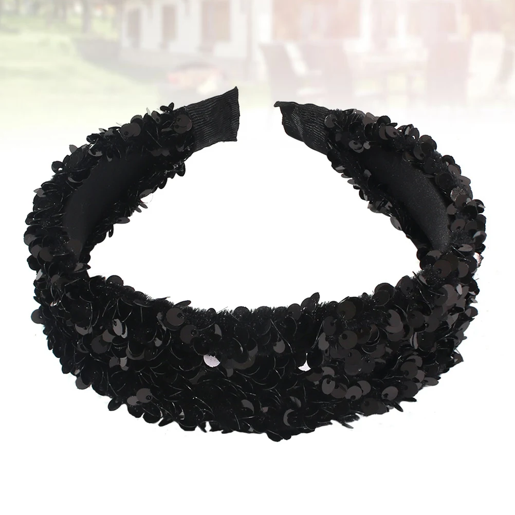 Sequins Headband Black Decorative Hairband for Women Girls Wedding Party Prom Hair Hoop Charming Accessory
Sequins Headband Black Decorative Hairband for Women Girls Wedding Party Prom Hair Hoop Charming Accessory
