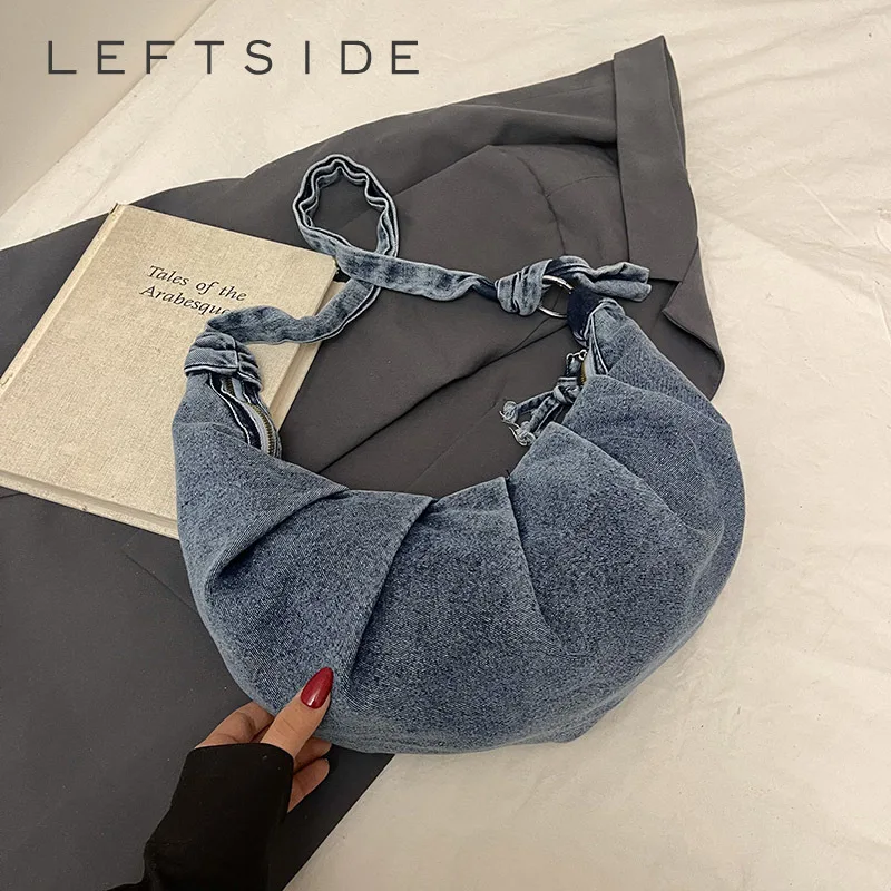 LEFTSIDE Big New Design Denim Underarm Saddle Bags for Women 2025 Y2K Fashion Shoulder Bag Lady Crossbody Bag Females Handbags
LEFTSIDE Big New Design Denim Underarm Saddle Bags for Women 2025 Y2K Fashion Shoulder Bag Lady Crossbody Bag Females Handbags
