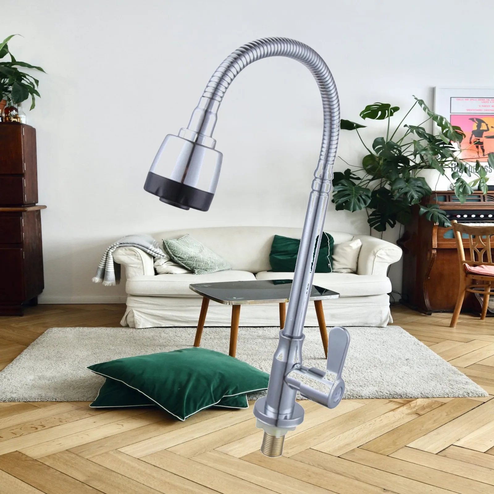 Professional Kitchen Faucet Flexible Rotatable Stainless Steel Single Cold Water Tap for Household Laundry
Professional Kitchen Faucet Flexible Rotatable Stainless Steel Single Cold Water Tap for Household Laundry