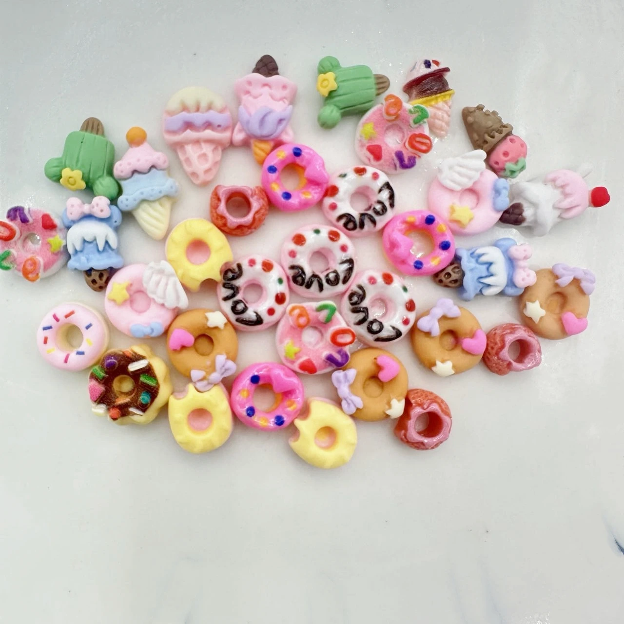 50Pcs Resin Simulation Food Nail Charms Kawaii Cartoon Donut Ice Cream Nail Art Accessories 3D Acrylic For DIY Nail Decorations
50Pcs Resin Simulation Food Nail Charms Kawaii Cartoon Donut Ice Cream Nail Art Accessories 3D Acrylic For DIY Nail Decorations
