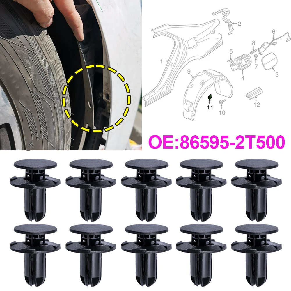 10X Auto Fender Liner Push-Type Retainer Fastener Clip 86595-2T500 1420608250B For Kia Bongo Ceed Forte Pride Sorento Soul K3 K5
10X Auto Fender Liner Push-Type Retainer Fastener Clip 86595-2T500 1420608250B For Kia Bongo Ceed Forte Pride Sorento Soul K3 K5