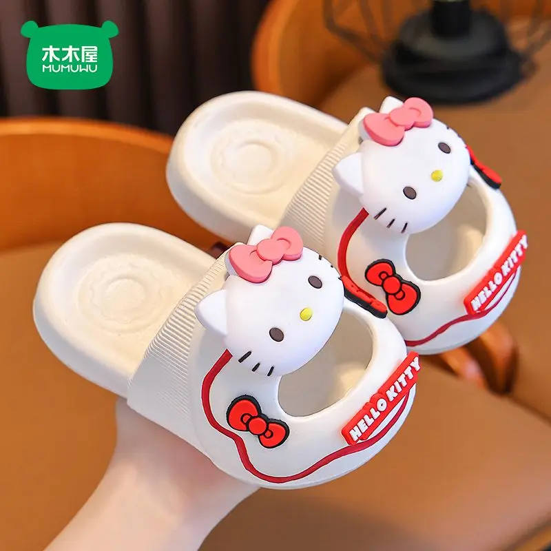 Летние противоскользящие домашние тапочки Sanrio Kuromi для девочек, детские тапочки Hello Kitty с героями мультфильмов аниме
Летние противоскользящие домашние тапочки Sanrio Kuromi для девочек, детские тапочки Hello Kitty с героями мультфильмов аниме