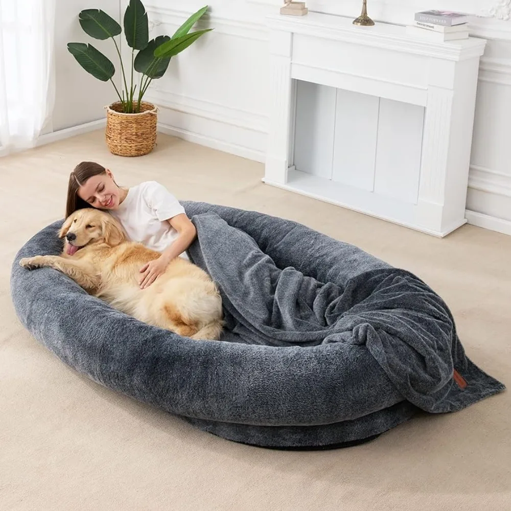 Large Human Dog Bed 72"x48"x10" Human Shaped Large Dog Bed Comes With Washable Fur Cover Pet Supplies Blanket and Strap Kennel
Large Human Dog Bed 72"x48"x10" Human Shaped Large Dog Bed Comes With Washable Fur Cover Pet Supplies Blanket and Strap Kennel