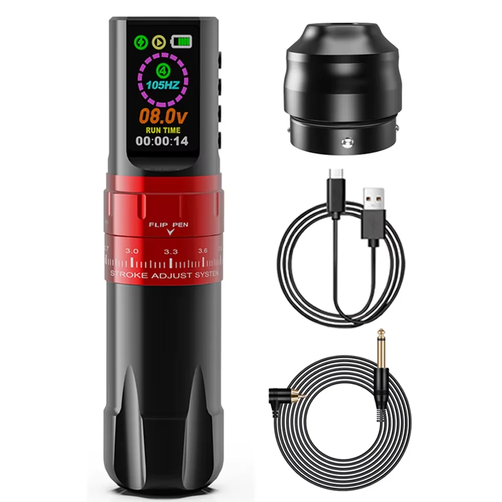 Wireless Tattoo Pen Machine Adjustable Stroke 2.4-4.2mm 1500mAh Coreless Motor Tattoo Pen Tattoo Permanent Makeup Machine Supply
Wireless Tattoo Pen Machine Adjustable Stroke 2.4-4.2mm 1500mAh Coreless Motor Tattoo Pen Tattoo Permanent Makeup Machine Supply