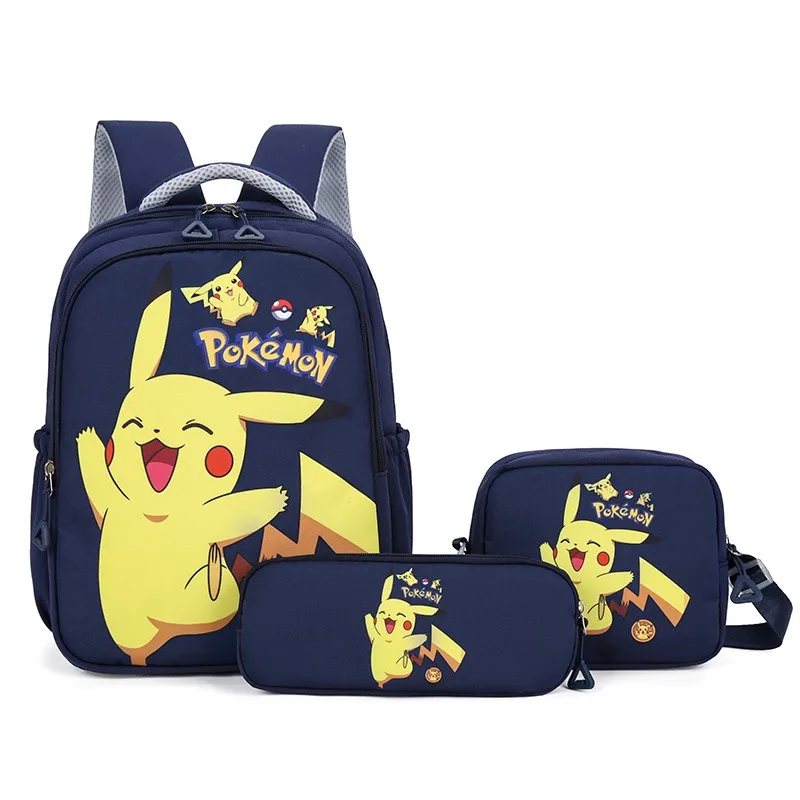 Miniso three-piece set Pikachu cartoon backpack student backpack cute large capacity backpack.
Miniso three-piece set Pikachu cartoon backpack student backpack cute large capacity backpack.