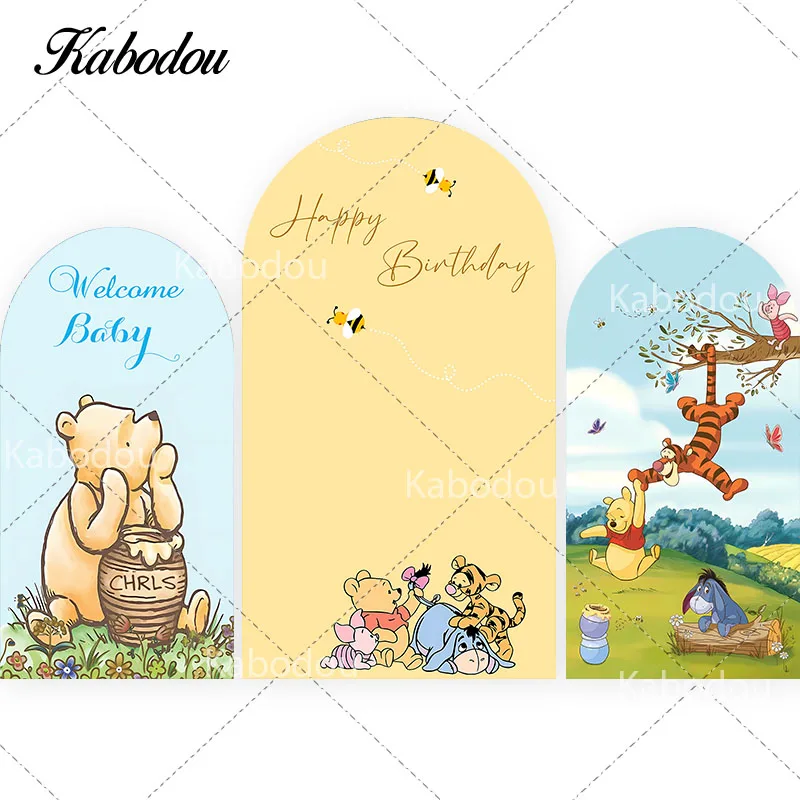 Winnie the Pooh Arch Backdrop Kids 1st Birthday Party Baby Shower Arched Wall Photography Background Photo Props
Winnie the Pooh Arch Backdrop Kids 1st Birthday Party Baby Shower Arched Wall Photography Background Photo Props