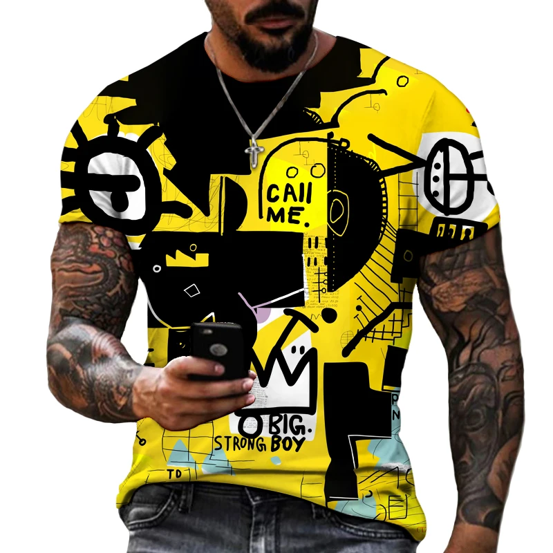 Men's Street Trend T-shirt Retro Dark Multicolor Graffiti Stitching Fashion T-shirt Large Size Tshirt Miraculous Husband's Gift
Men's Street Trend T-shirt Retro Dark Multicolor Graffiti Stitching Fashion T-shirt Large Size Tshirt Miraculous Husband's Gift