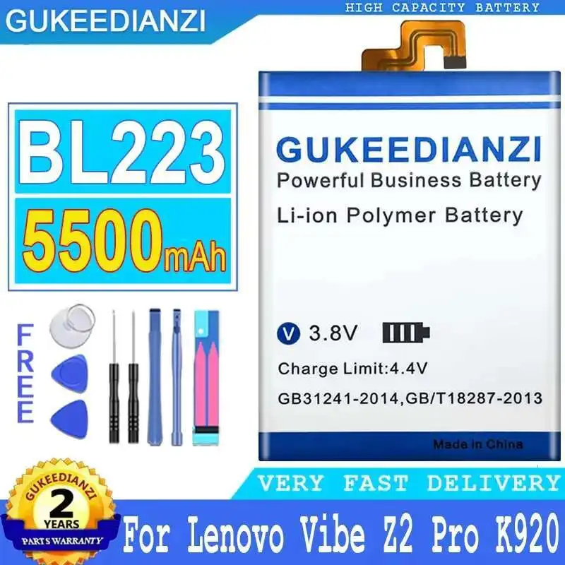 Надежная мощность для Lenovo K920 Vibe Z2 Pro 5500 мАч BL223 долговечный аккумулятор для мобильного телефона
Надежная мощность для Lenovo K920 Vibe Z2 Pro 5500 мАч BL223 долговечный аккумулятор для мобильного телефона