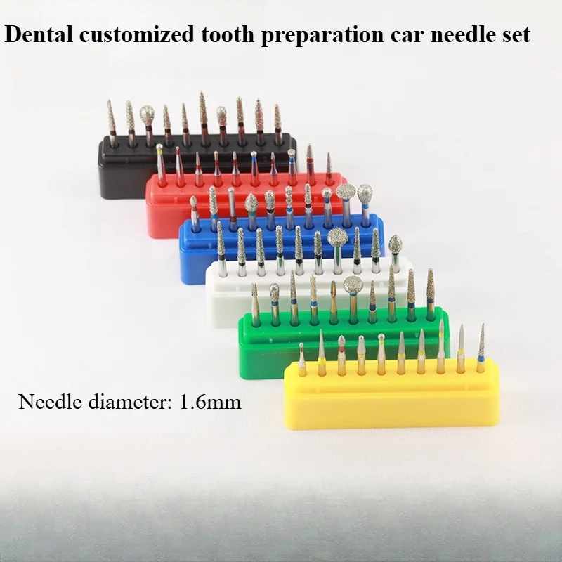 10pcs Dental Diamond Burs Dental Customized Tooth Preparation Car Needle Set High Speed Handpiece Dentistry Accessories Tools
10pcs Dental Diamond Burs Dental Customized Tooth Preparation Car Needle Set High Speed Handpiece Dentistry Accessories Tools