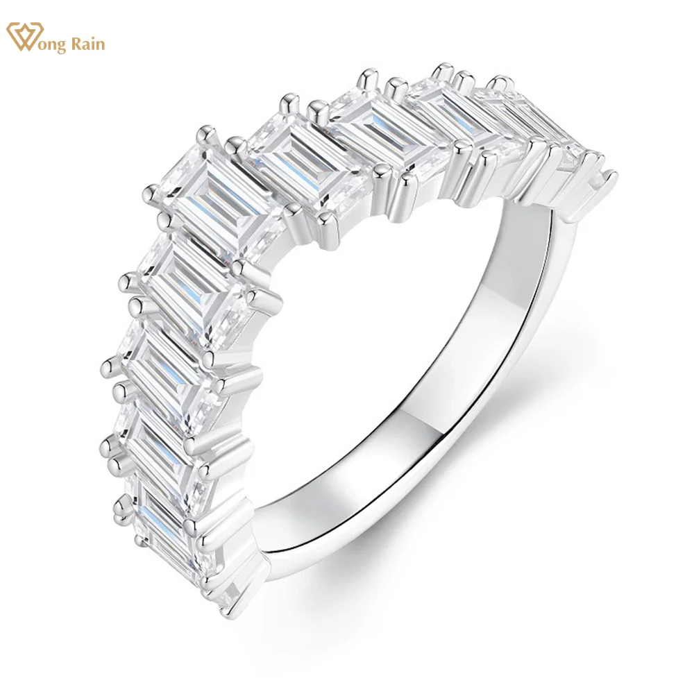 Wong Rain 925 Sterling Silver 3EX VVS1 D Emerald Cut 3*5 MM Real Moissanite Diamonds Gems Row Rings Fine Jewelry Wedding Band
Wong Rain 925 Sterling Silver 3EX VVS1 D Emerald Cut 3*5 MM Real Moissanite Diamonds Gems Row Rings Fine Jewelry Wedding Band
