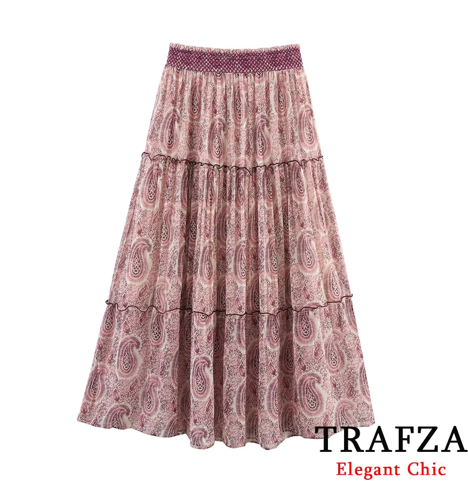 TRAFZA-Women Elegant Printed Pleated Midi Skirt Elastic Waist Skirt New 2025 Spring Summer Romantic Garden Party Midi Skirt
TRAFZA-Women Elegant Printed Pleated Midi Skirt Elastic Waist Skirt New 2025 Spring Summer Romantic Garden Party Midi Skirt
