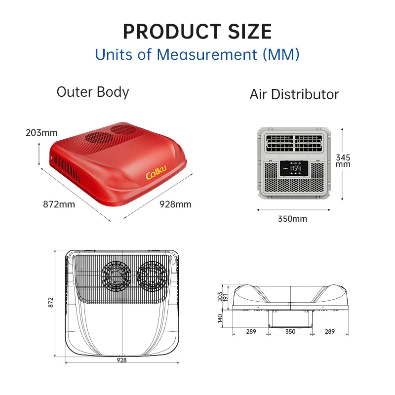 2500W Cooling Capacity DC 24V Rooftop Air Conditioning Unit With 3.6 COP Energy Saving
2500W Cooling Capacity DC 24V Rooftop Air Conditioning Unit With 3.6 COP Energy Saving