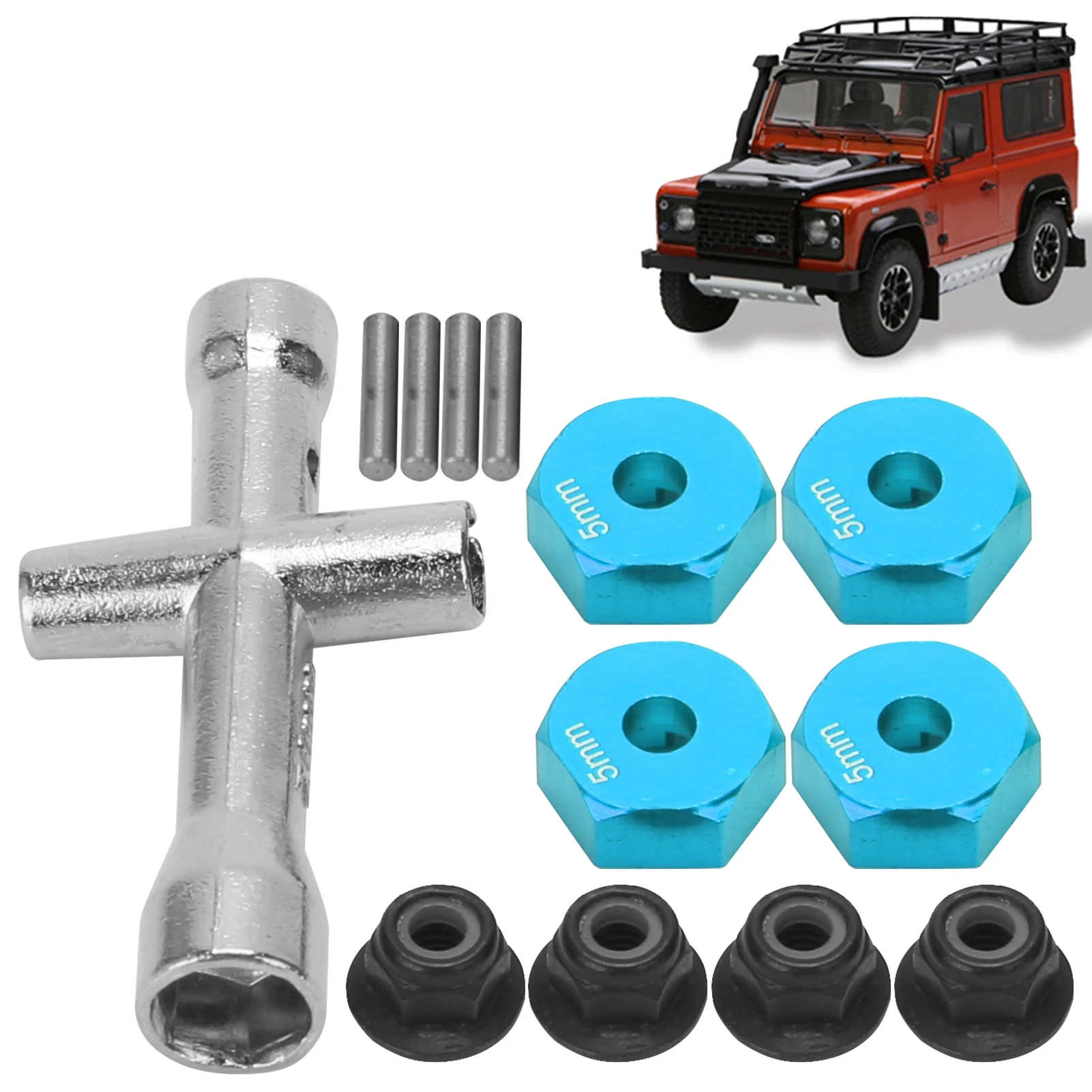 12mm Wheel 5mm Thickness Hex Adapter Wrench M4 NonSlip Nut Set for 1/10 RC Car Hex Adapter Wrench Set RC Accessory
12mm Wheel 5mm Thickness Hex Adapter Wrench M4 NonSlip Nut Set for 1/10 RC Car Hex Adapter Wrench Set RC Accessory