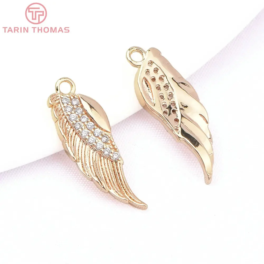 (551)4PCS 6x18.5MM 24K Gold Color Brass with Zircon Winged Charms Pendants High Quality DIY Jewelry Making Findings Accessories
(551)4PCS 6x18.5MM 24K Gold Color Brass with Zircon Winged Charms Pendants High Quality DIY Jewelry Making Findings Accessories
