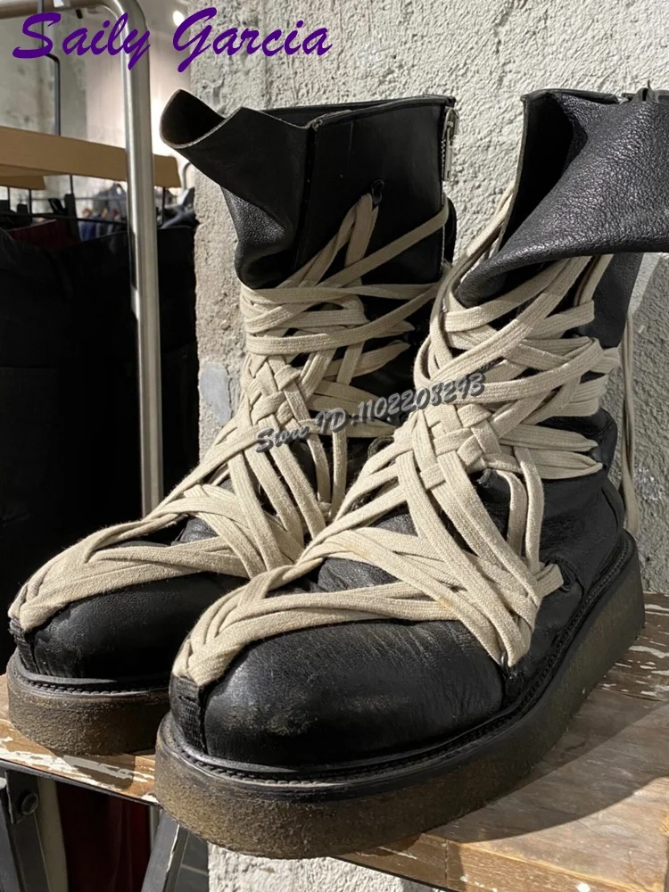 Темные мотоциклетные ботинки унисекс, черные ботинки до середины икры с круглым носком и перекрестной завязкой на толстой подошве, обувь в стиле панк на шнуровке, осень 2026, британский стиль
Темные мотоциклетные ботинки унисекс, черные ботинки до середины икры с круглым носком и перекрестной завязкой на толстой подошве, обувь в стиле панк на шнуровке, осень 2026, британский стиль