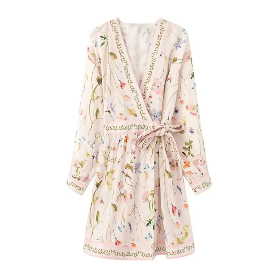 【New style】Fashion hit fashion trend all-matching V-neck wrap lazy French dress
【New style】Fashion hit fashion trend all-matching V-neck wrap lazy French dress