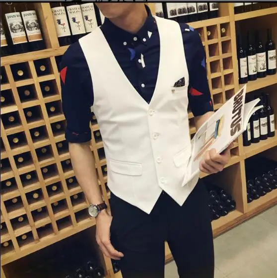 5XL Men Business Suit Vest Breasted White Bar Waiter Work Uniform Fashion Slim Spring
5XL Men Business Suit Vest Breasted White Bar Waiter Work Uniform Fashion Slim Spring