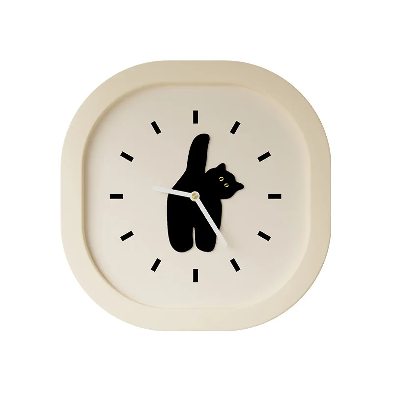 Cute cat modern minimalist cream wind children's room clock wall clock living room wall hanging
Cute cat modern minimalist cream wind children's room clock wall clock living room wall hanging