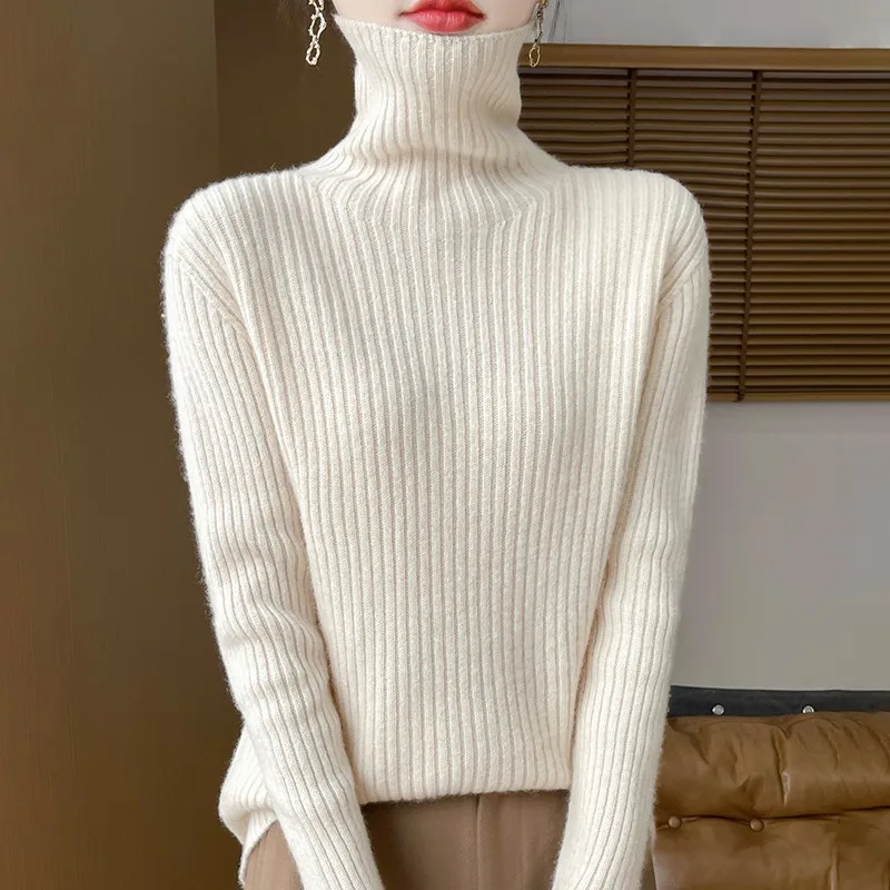 Women's knitted high neck loose warm wool sweater elegant and fashionable autumn and winter new style simple and luxurious style
Women's knitted high neck loose warm wool sweater elegant and fashionable autumn and winter new style simple and luxurious style