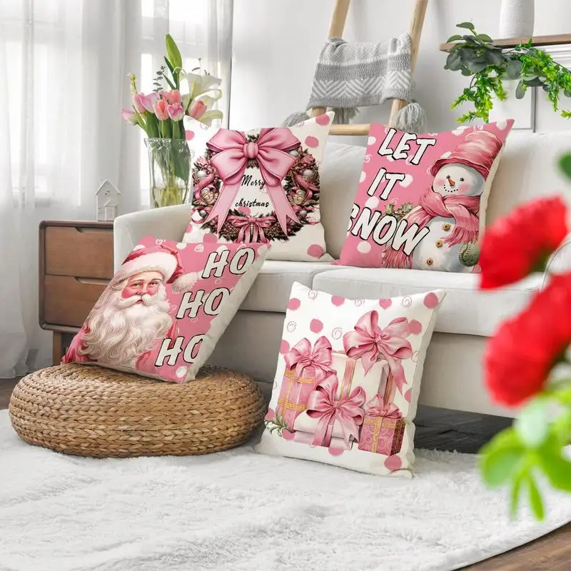 New Christmas Pink Throw Pillow Cover Sofa Cushion Cover Bedroom Room Home Decoration Christmas Decoration Holiday Gift
New Christmas Pink Throw Pillow Cover Sofa Cushion Cover Bedroom Room Home Decoration Christmas Decoration Holiday Gift