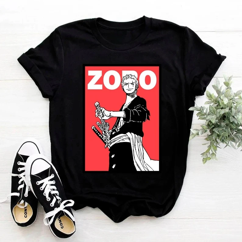 Zoro One Piece Аниме Футболка Ророноа Зоро Самурай Манга Летняя хлопковая мужская женская футболка Уличная одежда Повседневная модная футболка большого размера 
Zoro One Piece Аниме Футболка Ророноа Зоро Самурай Манга Летняя хлопковая мужская женская футболка Уличная одежда Повседневная модная футболка большого размера